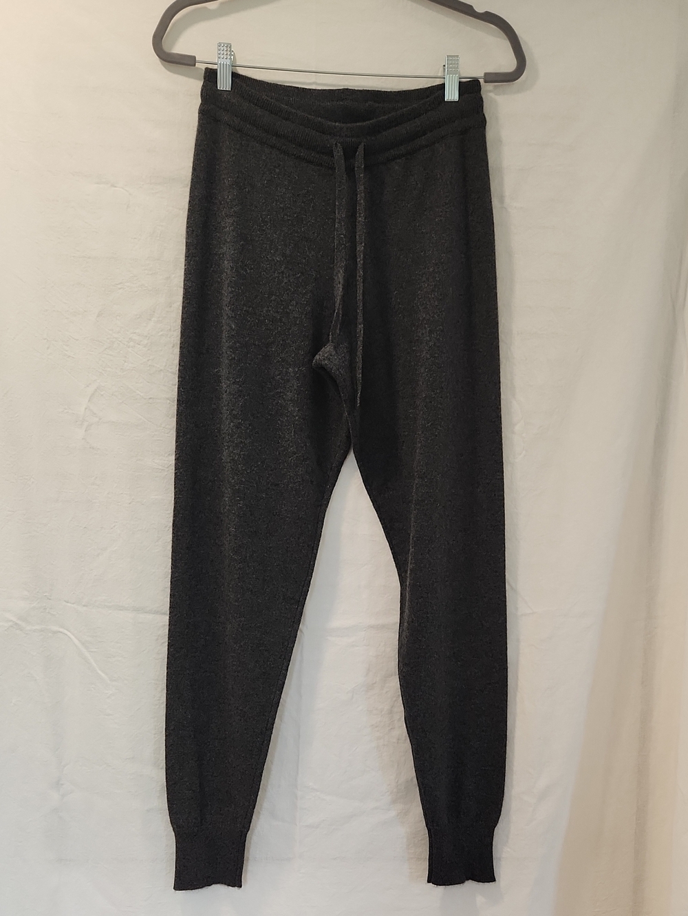 NWT Saks Fifth Avenue Charcoal Grey 100% Cashmere Jogger Sweatpants Size S - Picture 5 of 8